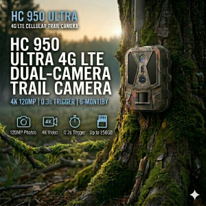 4G Cloud Hunting Camera HC 950 Ultra 4K120MP Live View in APP + SMTP /FTP 6X18650